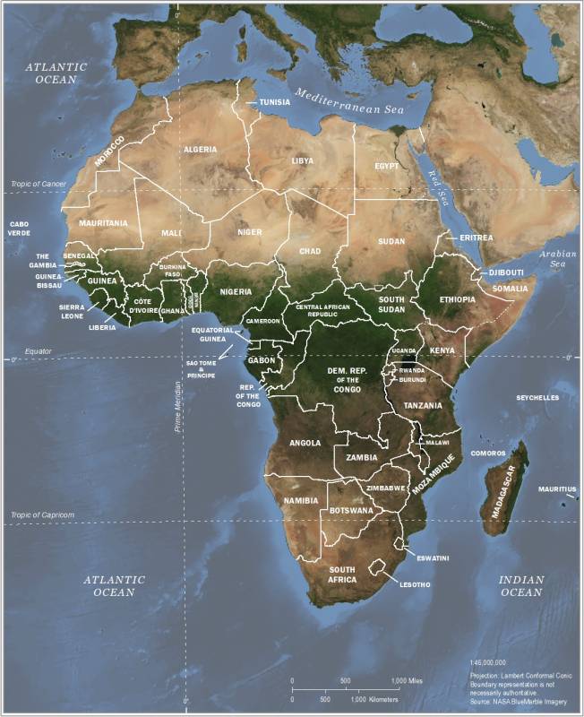Map of Africa - CIA