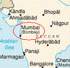 Map of Mumbai, India