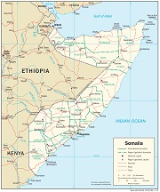 Transportation Map of Somalia - CIA 