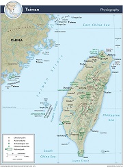 Taiwan Map Physiography CIA 2022
